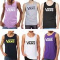 Vans Herren klassische Passform lässig Sommer Baumwolle U-Ausschnitt Tank Weste Top T-Shirt