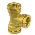 Messing PE Rohr Verschraubung T-Stück DN15 20mm Abzweig Y-Stück Fitting