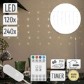 Lichtervorhang Lichterkette Weihnachten Lichternetz Timer warmweiß 120-240 LEDs