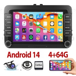 Android 14 Autoradio Für VW Golf 5 6 Passat Polo Touran GPS Navi RDS + KAM 4+64G
