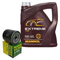 MANN ÖLFILTER mit 5L MANNOL EXTREME 5W-40 MOTORÖL API SN/CH-4 ACEA A3/B4 5W40
