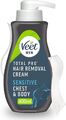 Veet Männer Haarentfernungscreme für empfindliche Haut 400ml Brust & Körper glatt Neu