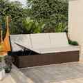 Doppelliege Poly Rattan Sonnenliege Gartenliege Relaxliege Gartenmöbel Sofa