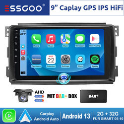 Für Benz Smart 451 05-10 Autoradio DAB+ CarPlay Android 13 2+32G GPS +Kamera MIK