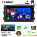 4+64GB Android 13 Autoradio Für Smart Fortwo 451 05-2010 Carplay GPS Nav RDS KAM