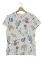 T-Shirt Damen Gr. DE 36 weiß-blau-hellgrau Casual-Look