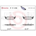 1x Bremsbelagsatz, Scheibenbremse BREMBO P 11 010 passend für CHRYSLER DODGE