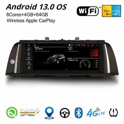 10.25" 8-Kern Navi Android 14 CarPlay Autoradio WiFi DAB Für BMW 5er F10/F11 CIC