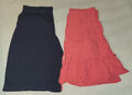 2x Damen Frauen Rock kurz rot Shein, schwarz lang Esmara, Größe S 36