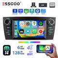 DAB+ 8 Kern Für BMW E90 E91 E92 E93 6+128GB CarPlay Android 14 Autoradio GPS KAM