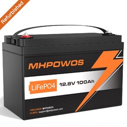 LiFePO4 12V 100Ah Akku Lithium Batterie BMS 15000 zyklen 1280Wh für Wohnmobil RV
