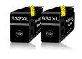 2 Black Druckerpatronen für HP 932 XL patrone Officejet 6100 6600 H611A