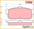 Bremsbelagsatz, Scheibenbremse TRW GDB1172 für Nissan 100 NX