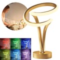 Touch Tischlampe Dimmbar Modern Spiral LED Nachtlicht Farbwechse Nachttischlampe