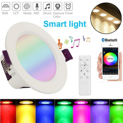 LED Einbaustrahler 9W Bluetooth APP RGB/WW Einbauleuchten Decken Spots Dimmbar 