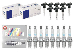 8x BERU Zündspule +8x NGK Zündkerze Laser Platinum für Mercedes-Benz SLK R171