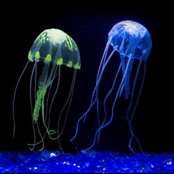 Neon leuchtende Qualle  Neonfarbig  Aquarium Fish Tank Jellyfish Dekoration