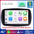 64GB Android 14 Autoradio Navi GPS Carplay 8 Core BT für Mercedes Benz Smart 453