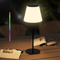 Solar Tischlampe Außen LED Gartenlampe RGB Dimmbar  kabellos