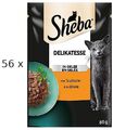 (€ 11,33 /kg) SHEBA Delikatesse in Gelee mit Truthahn (Mega-Pack): 56 x 85 g