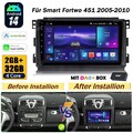 DAB+ 2+32GB Android 14 Autoradio CarPlay GPS Navi Für Smart Fortwo 451 2005-2010