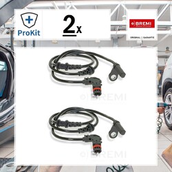 2x ORIGINAL® Bremi 51645 Sensor, Raddrehzahl