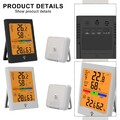 Wetterstation Funk Thermometer mit großem Display für Haus und Garten