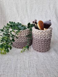 Aufbewahrungskorb. 2er Set Deko Häkelboxen.  Raumdeko.Pflanzenhalter