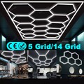 5X/14X Hexagon LED Lampe Röhren Werkstatt Garage Wand Decken Leuchte Beleuchtung