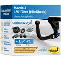ANHÄNGERKUPPLUNG vert. abnehmbar für Mazda 3 03-09 +13pol E-Satz JAEGER