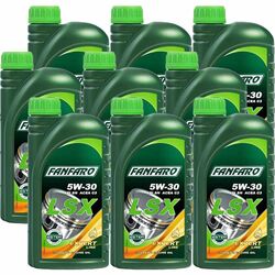 9x1 Liter FANFARO LSX 5W-30 API SN ACEA C3 Motoröl Longlife-Motorenöl