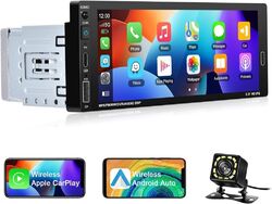 1 Din 6.86" Autoradio Apple Carplay Android Auto Blueooth AUX-IN USB Mit Kamera