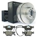 Bremsscheiben + Bremsbeläge + Sensor vorne für BMW 5 5er E39 Limousine + Touring