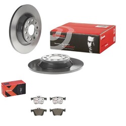brembo BREMSSCHEIBEN + XTRA BELÄGE HINTEN passend für VW GOLF 7 PASSAT 3G TIGUANHA 300x12mm / NUR für PR-Nr. = 1KV, 1KU, 2EA, 2EM