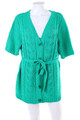Ohne Label Strickjacke Cardigan Kurzarm mit Gürtel D 48 smaragdgrün