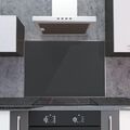 Spritzschutz Küche Küchenrückwand Küchenspiegel 3mm Aluverbund Schwarz RAL 9005