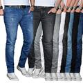 A. Salvarini Designer Herren Jeans Hose Basic Stretch Jeanshose Regular Slim NEU