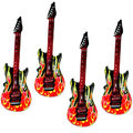 4 Stück Aufblasbare Luftgitarren "Flammen" 100 cm Luftgitarre Air Luft Guitar