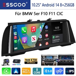 10.25" Carplay DAB+ Für BMW 5er F10 F11 CIC Android 14 Autoradio GPS Navi DSP BT