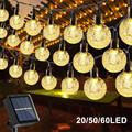 Solar Lichterkette Beleuchtung Kette 20/50/60 LED Party Garten Außen Deko 5-11m