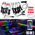 APP 10in1 10m RGB LED Auto Innenraumbeleuchtung Ambientebeleuchtung Lichtleiste