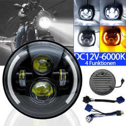7 Zoll LED Haupt Hi/Lo DRL Projektor Scheinwerfer Für Harley Motorrad E-Geprüft