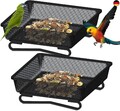 Vogelfutterspender 2 Stück, Futterhäuschen für Vögel, Futterhaus für Vögel Metal