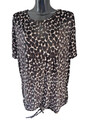 neu ° GINA COLLECTION hübsche Bluse Gr. 46 Leoprint Damen Kleidung Schlupfbluse