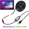 LED Streifen Lichter Bluetooth Musik RGB Farbwechsel USB Powered TV Rücklicht 4M