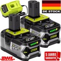 2X Für Ryobi Original P108 Akku 18V 12,0Ah HP Lithium ONE Plus RB18L50/Ladegerät