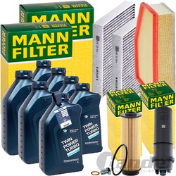 MANN INSPEKTIONSPAKET+7L ORIGINAL 5W-30 ÖL passend für BMW 5er F90 7er G11 X5 X7