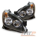 2x SCHEINWERFER H7/H1 SCHWARZ MIT STELLMOTOR LINKS + RECHTS FÜR OPEL ASTRA H
