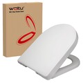 WC Sitz Kunststoff D-Form Softclose Absenkautomatik Schnellbefestigung