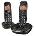 Doro PhoneEasy 105wr Duo Schnurloses Telefon mit Anrufbeantworter 2 Mobilteile